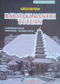 Geguritan Babad Ki Mantri Tutuan